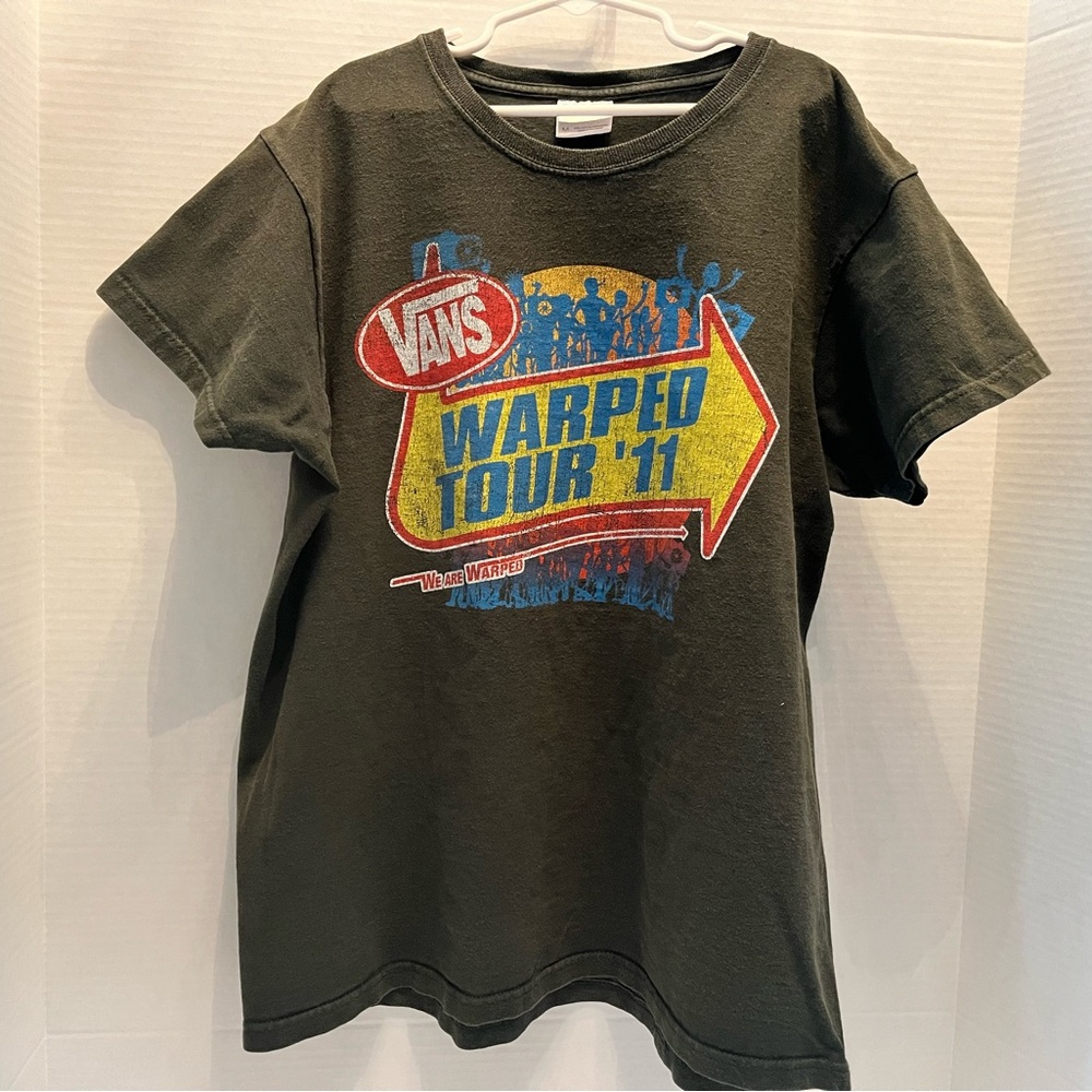 Vans Warped Tour 2011-Black Graphic T-Shirt– Men’s Medium
